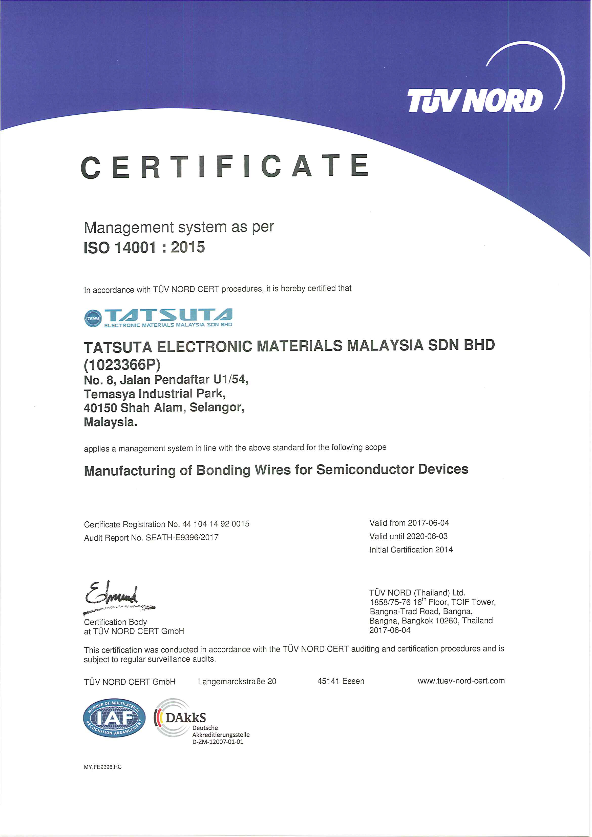ISO9001 Registration